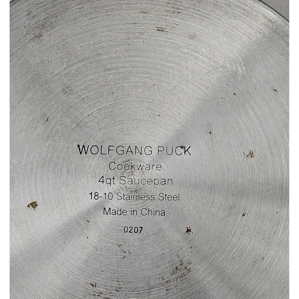 Wolfgang Puck 4qt Saucepan 18-10 Stainless Steel Floral Etched Pot with Lid 0207